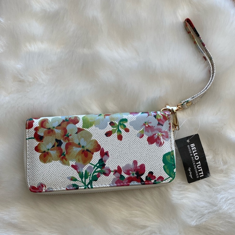 Floral Zip Around Wallet NWT